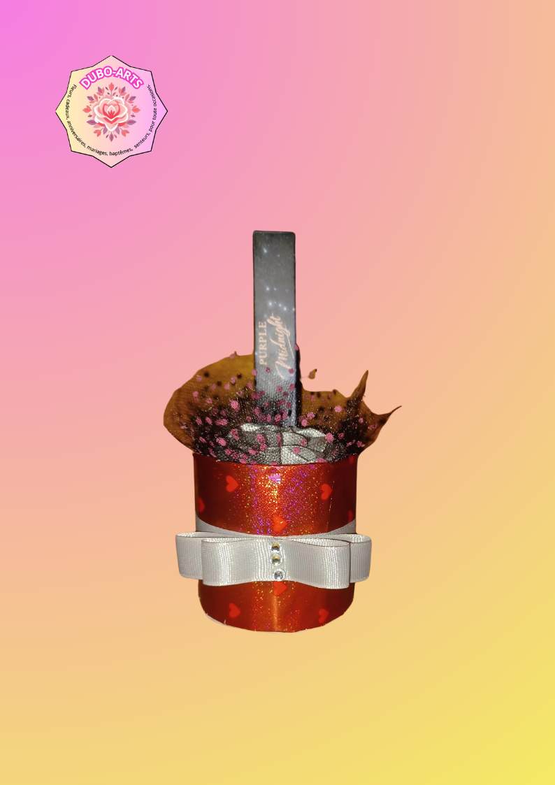 Pot avec rose blanc parfum