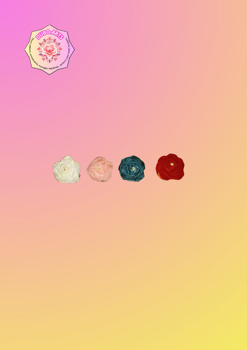 Petit pot avec rose velour blanc