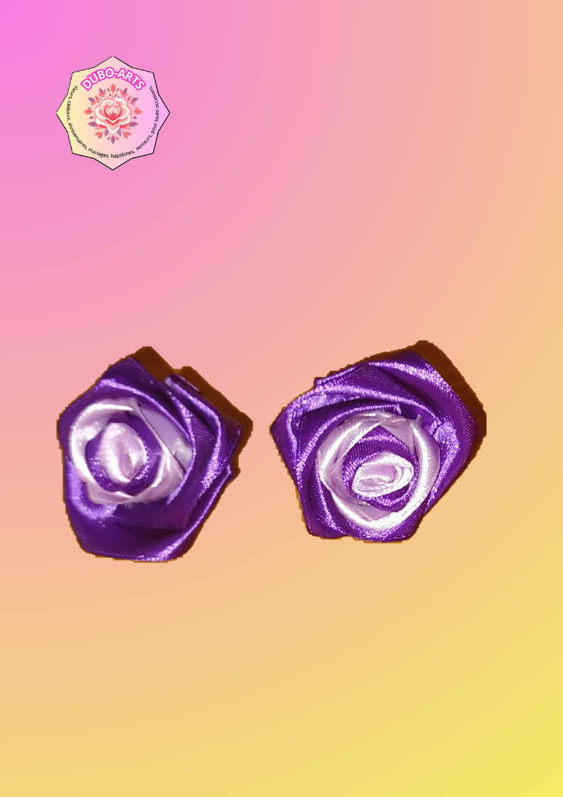 BOUQUET DE 9 ROSE VIOLET ET C EST PETIT ROLL ON