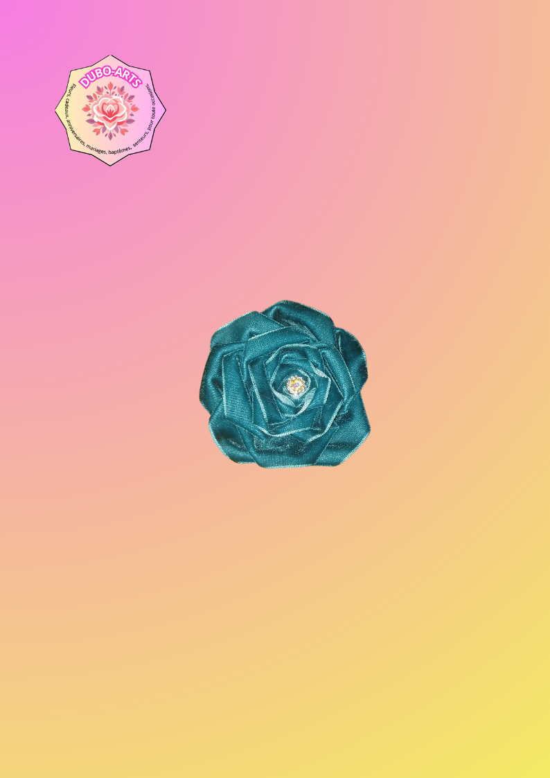Petit pot rose verte velour