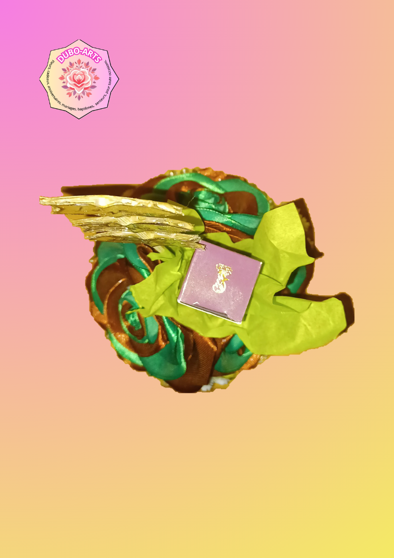 CADEAU INVITER FLEUR PARFUM RON OLL 3ML VERT,MARRON