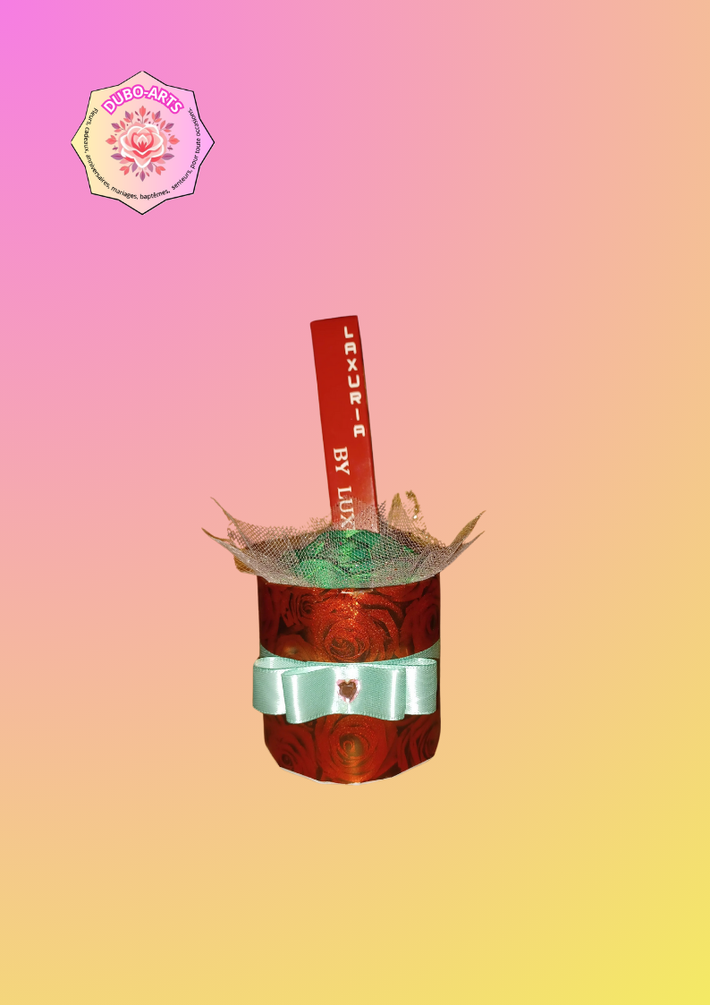 Pot avec rose verte parfum