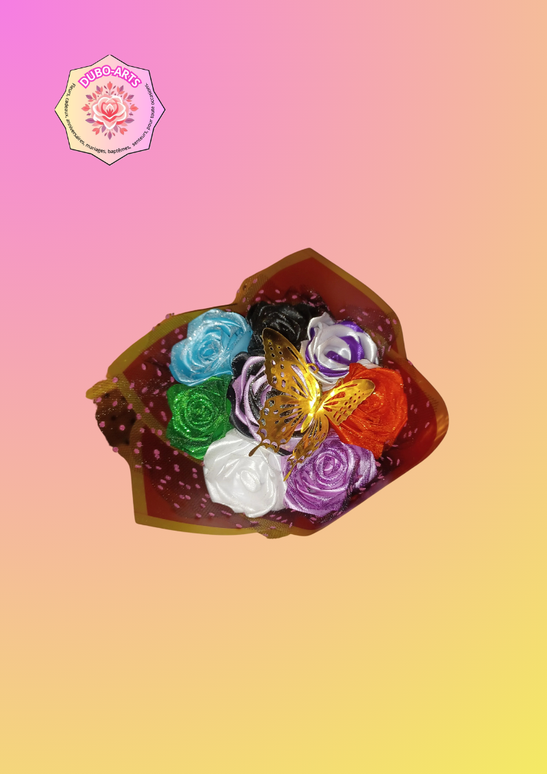 Bouquet de rose multicolore