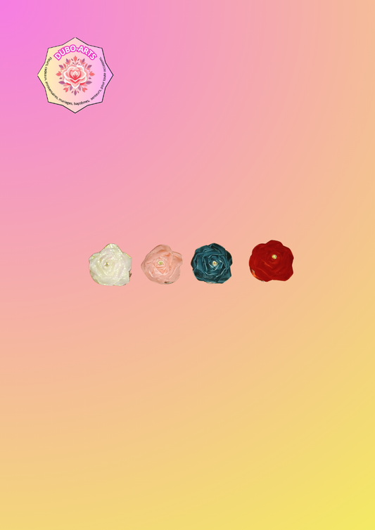 Petit pot avec rose rose velour