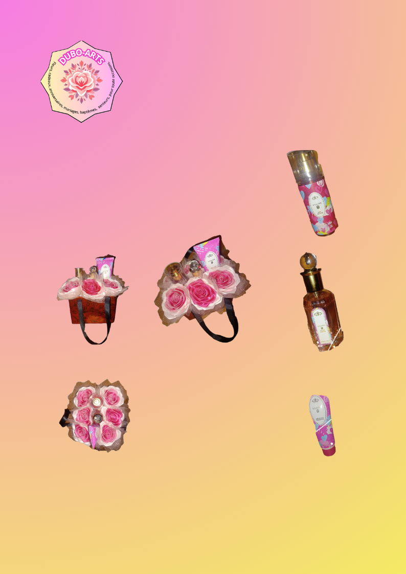 Coffret sac fleur cosmétiques