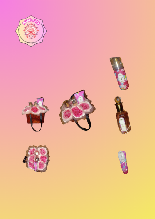 Coffret sac fleur cosmétiques