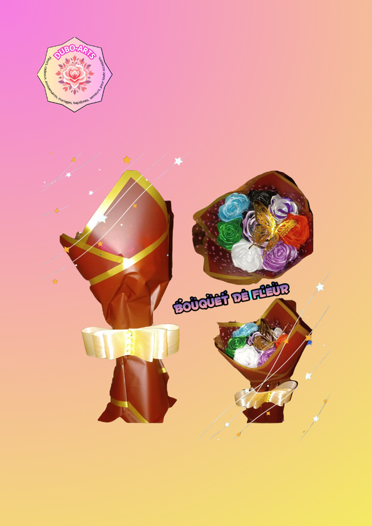 Bouquet de rose multicolore