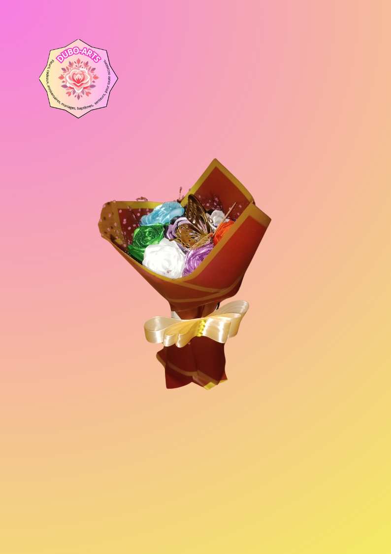 Bouquet de rose multicolore