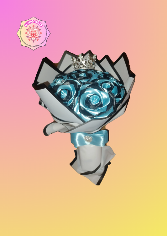 Bouquet de rose bleu noir