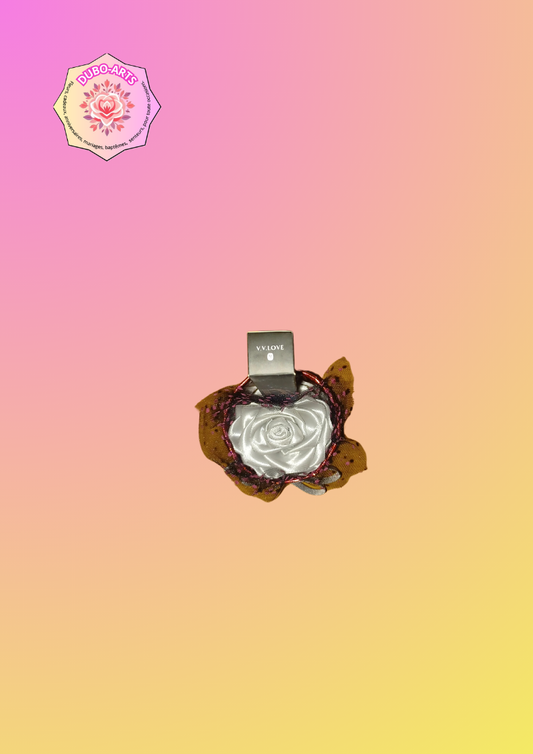 Pot avec rose blanc parfum